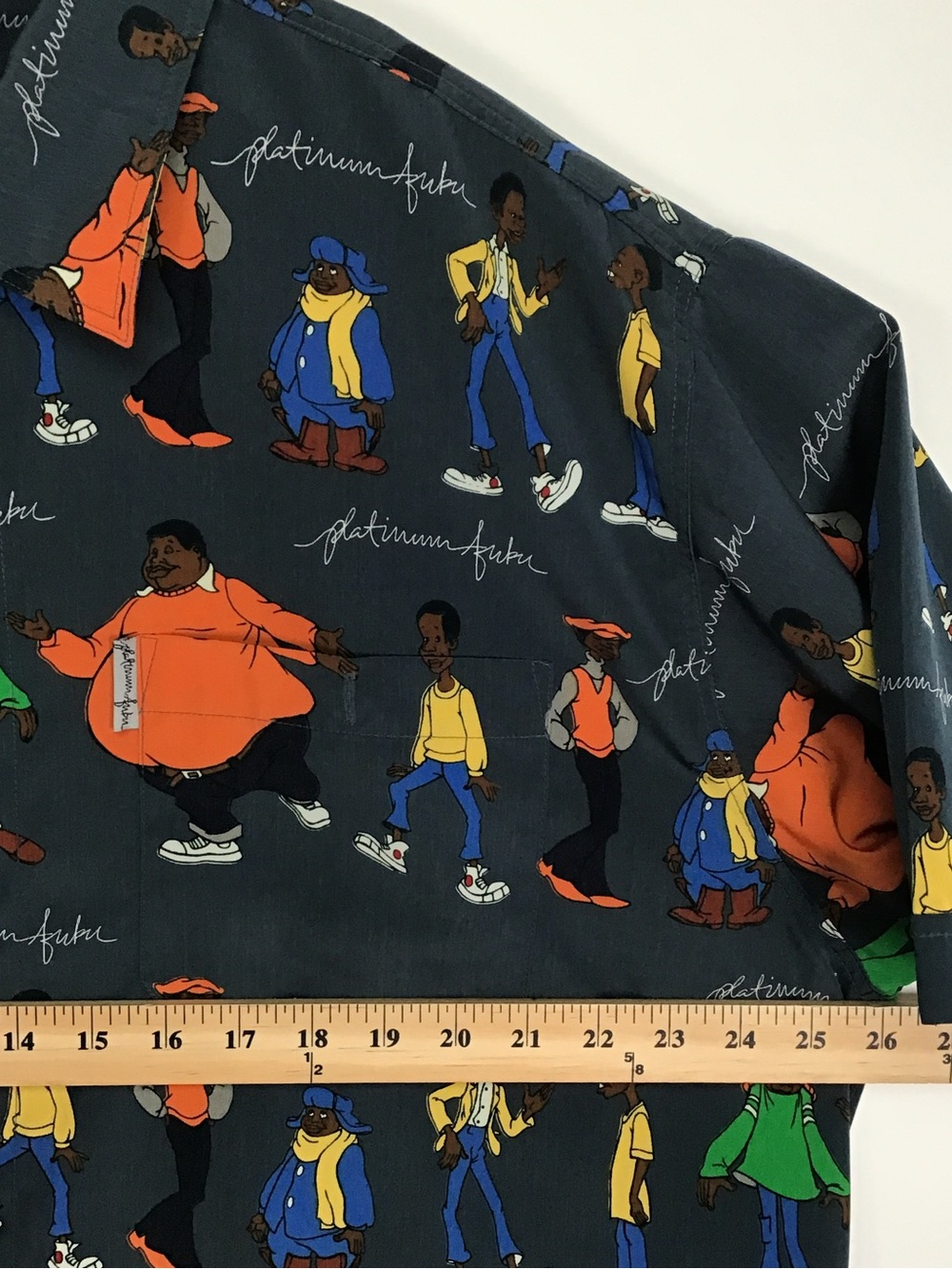 Vintage Platinum FUBU men’s Fat Albert short sleeve button up shirt XL - Picture 6 of 9